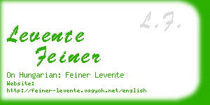 levente feiner business card